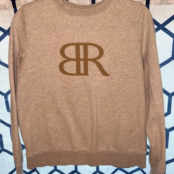 Banana Republic Women's Heathered Tan Crewneck Sweater - Picture 1 of 4